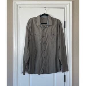 Rei  Mens Long Sleeve Grey Button Down Shirt XLarge
